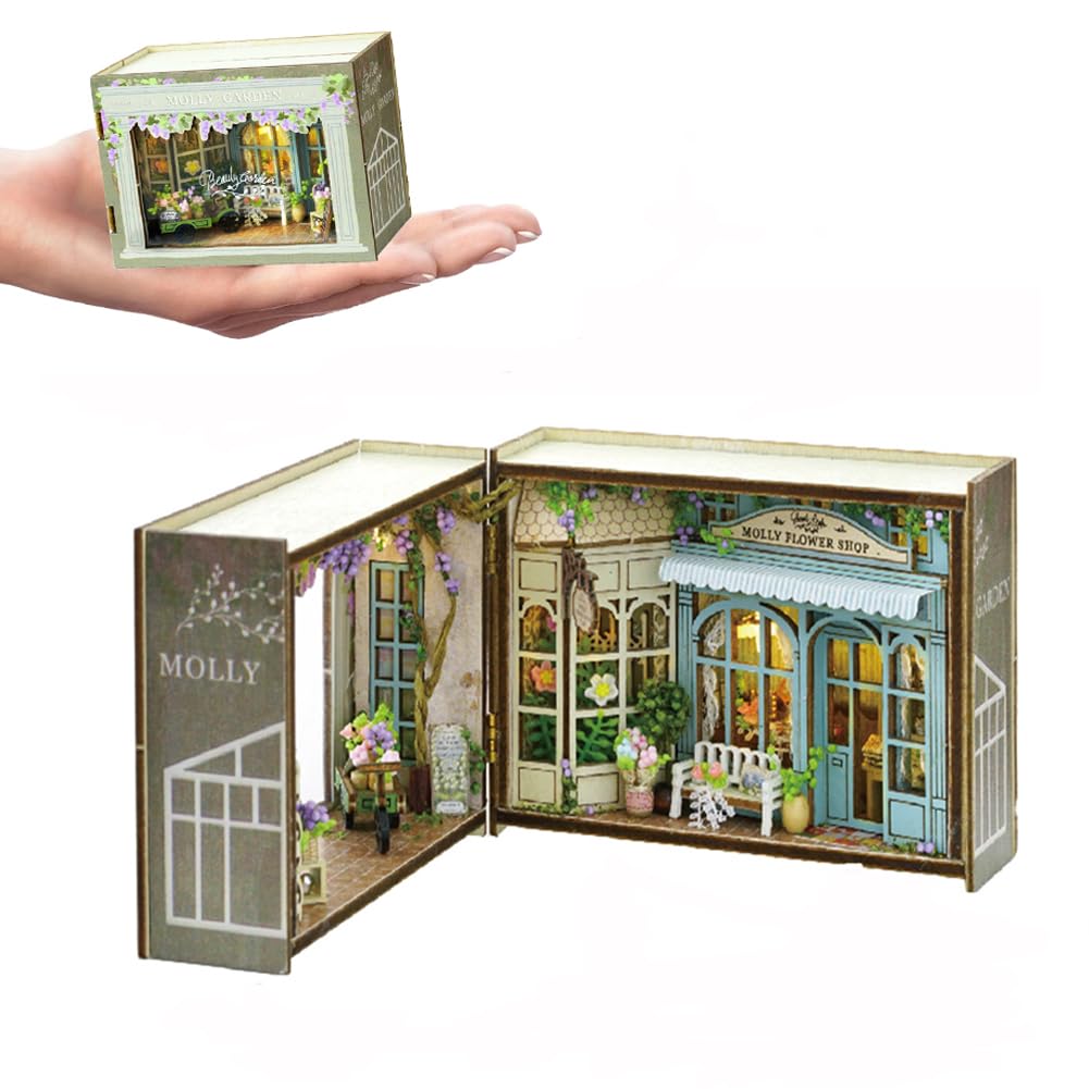 Mini 3D Wooden Doll House Craft Model with LED,DIY Miniature and Furniture Dollh