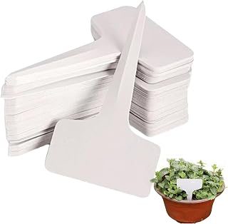 60 Pcs 6 x10cm T-Type Plastic Plant Tags Nursery Garden Labels