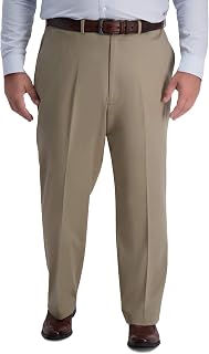 Haggar Men’s Classic Fit Iron Free Premium Khaki Casual Pant