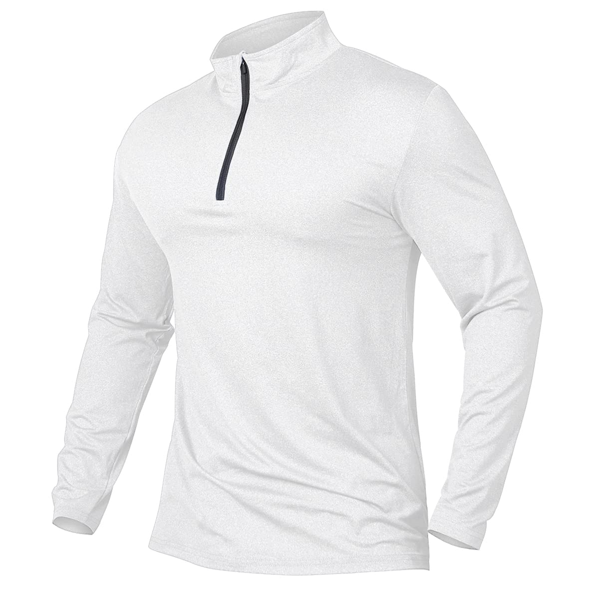 CARWORNIC Men's Active Sports Shirts 1/4 Zip Long Sleeve Running T-Shirts Quick-