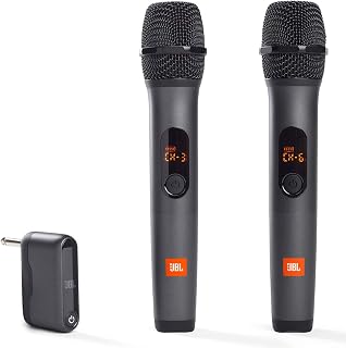 JBL Wireless Two Microphone System with Dual-Channel Receiver, Black (Renewed)