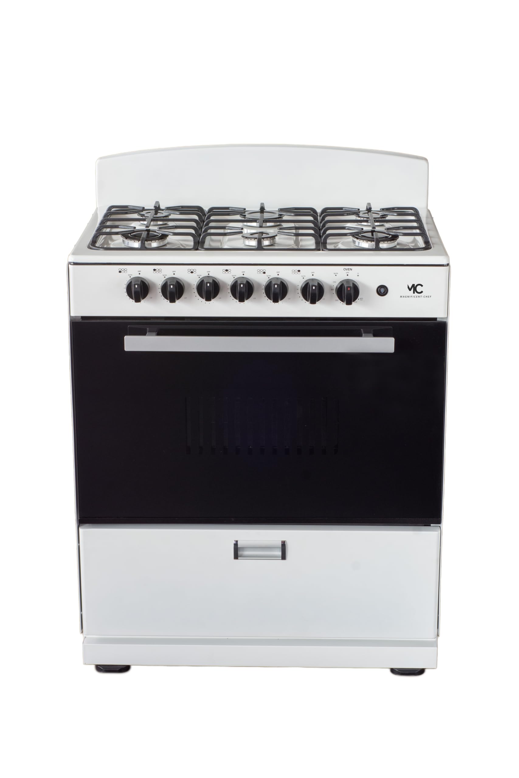 Magnificent Chef 30" Freestanding Gas Range, 4.0 Cu Ft Space Saver Oven, White |