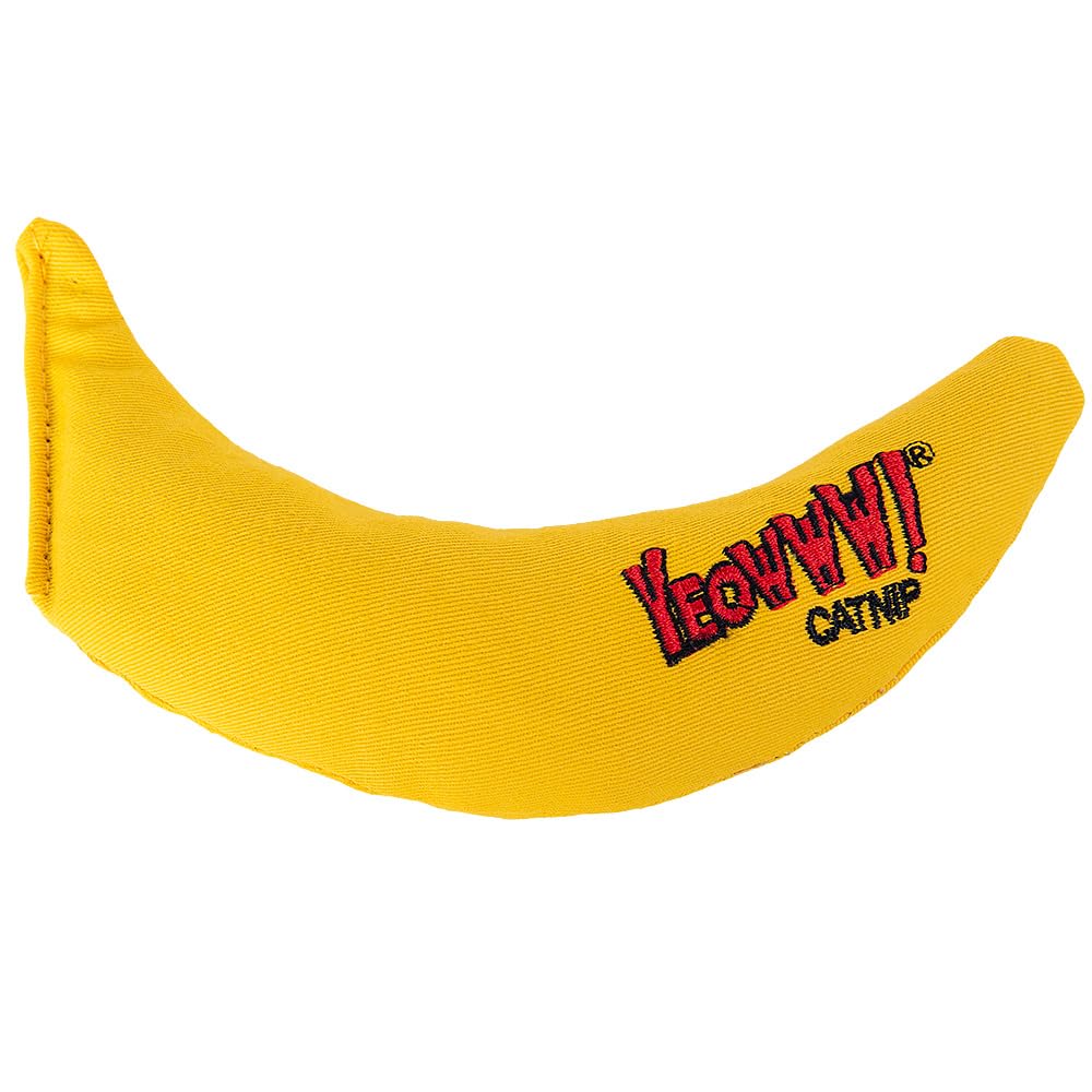 Yeowww! Catnip Chi-CAT-a Banana Toy for Cats - 7 Inches - Durable Cotton Twill -