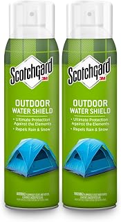 Scotchgard Outdoor Water Shield Spray, 10.5 oz, 2 Pack | Repels Water; Ideal for Outerwear, Tents, Backpacks; Compatible with Canvas, Polyester, and Nylon