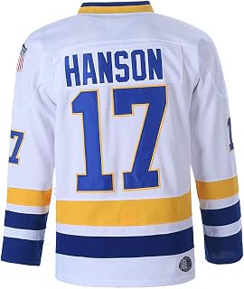 BOROLIN Hanson Brothers Charlestown Chiefs 16 Jack 17 Steve 18 Jeff Slap Shot Movie Ice Hockey Jersey