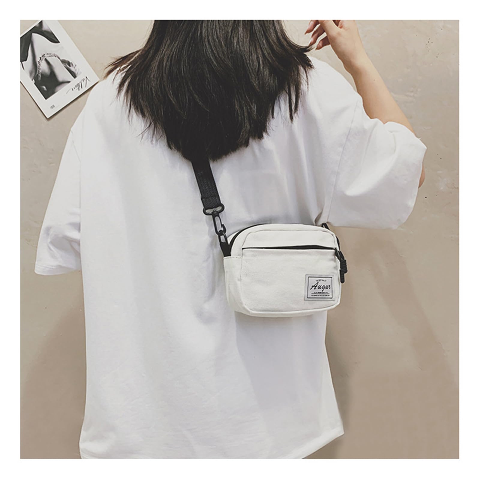 Women Candy Color Shoulder Bag Lightweight Casual Mini Square Handbag for Daily 
