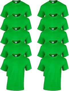 Gildan T-Shirt aus Schwerer Baumwolle Mehrfarbig, Stil G5000 Men's T-Shirt (Pack of 10)