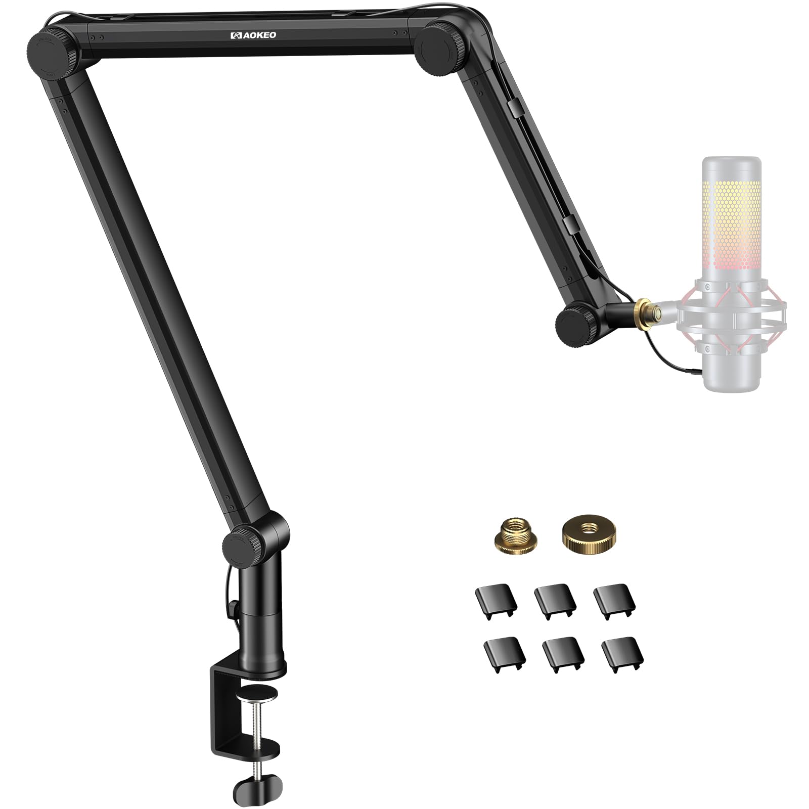Aokeo AK-49 Adjustable Compact Microphone Suspension Boom Scissor Arm Stand for 