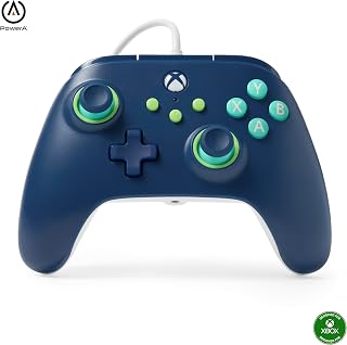 PowerA Wired Controller for Xbox Series X|S - Mariner Blue, Gamepad, Video Game/Gaming Controller