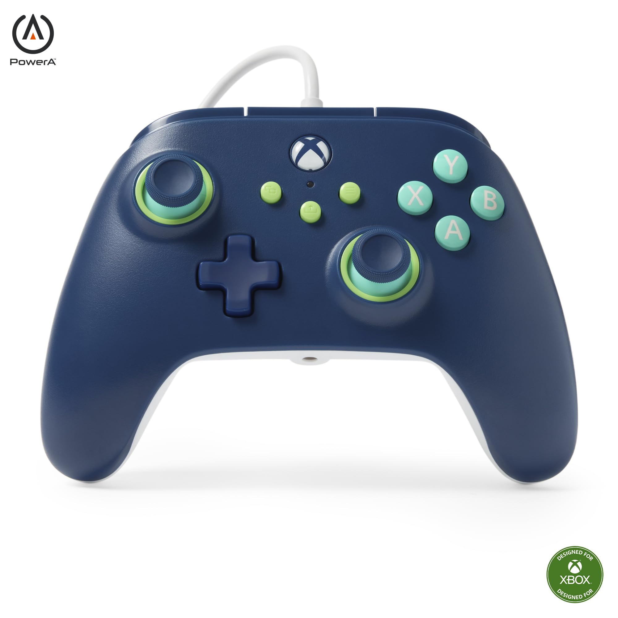 PowerA Wired Controller for Xbox Series X|S - Mariner Blue, Gamepad, Video Game/