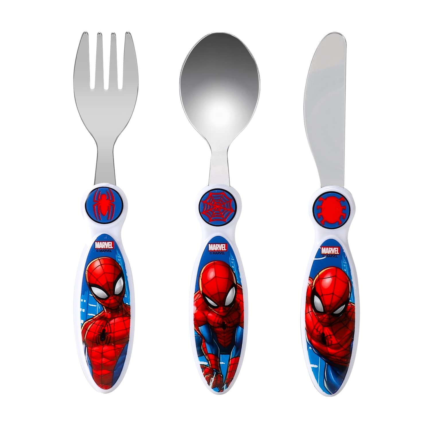 Spiderman Kids 3 Piece Cutlery Set – Includes Knife, Fork and Spoon | Child-Frie