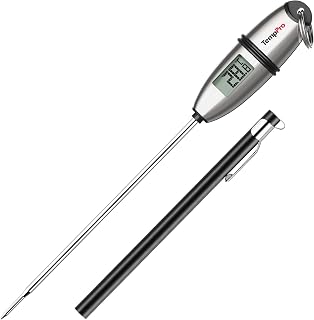 TempPro TP02S Digital Instant Read Kitchen Thermometer | With 5.35 inch long probe and LCD display for BBQ, meat, barbecue, wine, milk, oil, sweets, food previously ThermoPro