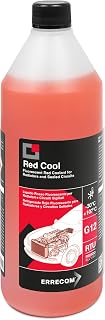 ERRECOM Red Cool, Red Coolant and Antifreeze -30°C/+107°C, Fluorescent Formulation with organic-based OAT inhibitor package, G12, Ready to Use, 1 Litre