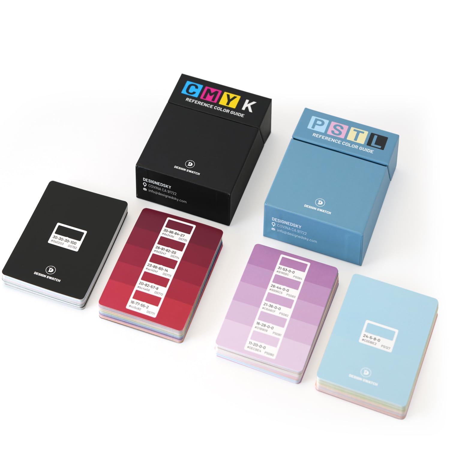 Design Swatch A CMYK and Pastels Color Reference Guide with 100 Cards and 600 De