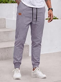 Mens Cargo Pants Elastic Waist Multi Pockets Casual Breathable Outdoor Hiking Work Trousers