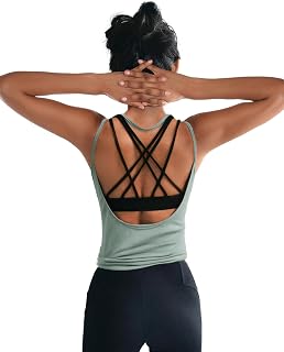 OYANUS Women Summer Workout Tops Sexy Backless Yoga Shirts Open Back Activewear Running Sports Gym Tank Tops