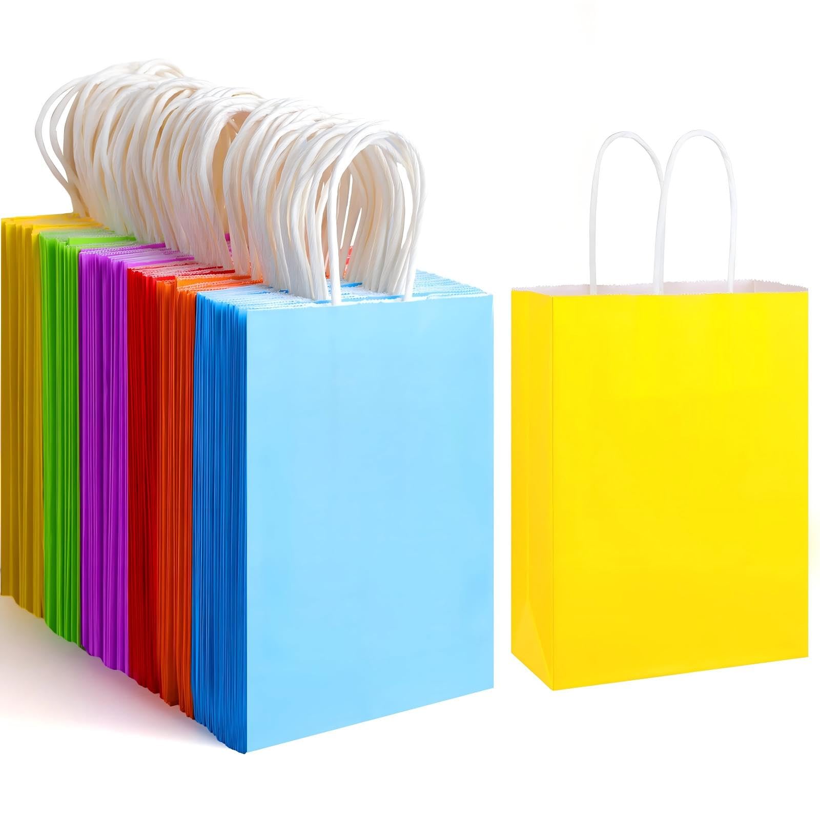 XPCARE 32Pcs Paper Gift Bags 5.25x3.25x8.25'' Kraft Paper Party Favor Bags | Bul
