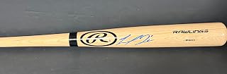 Michael Harris Braves Autographed Signed Blonde Baseball Bat Beckett Hologram