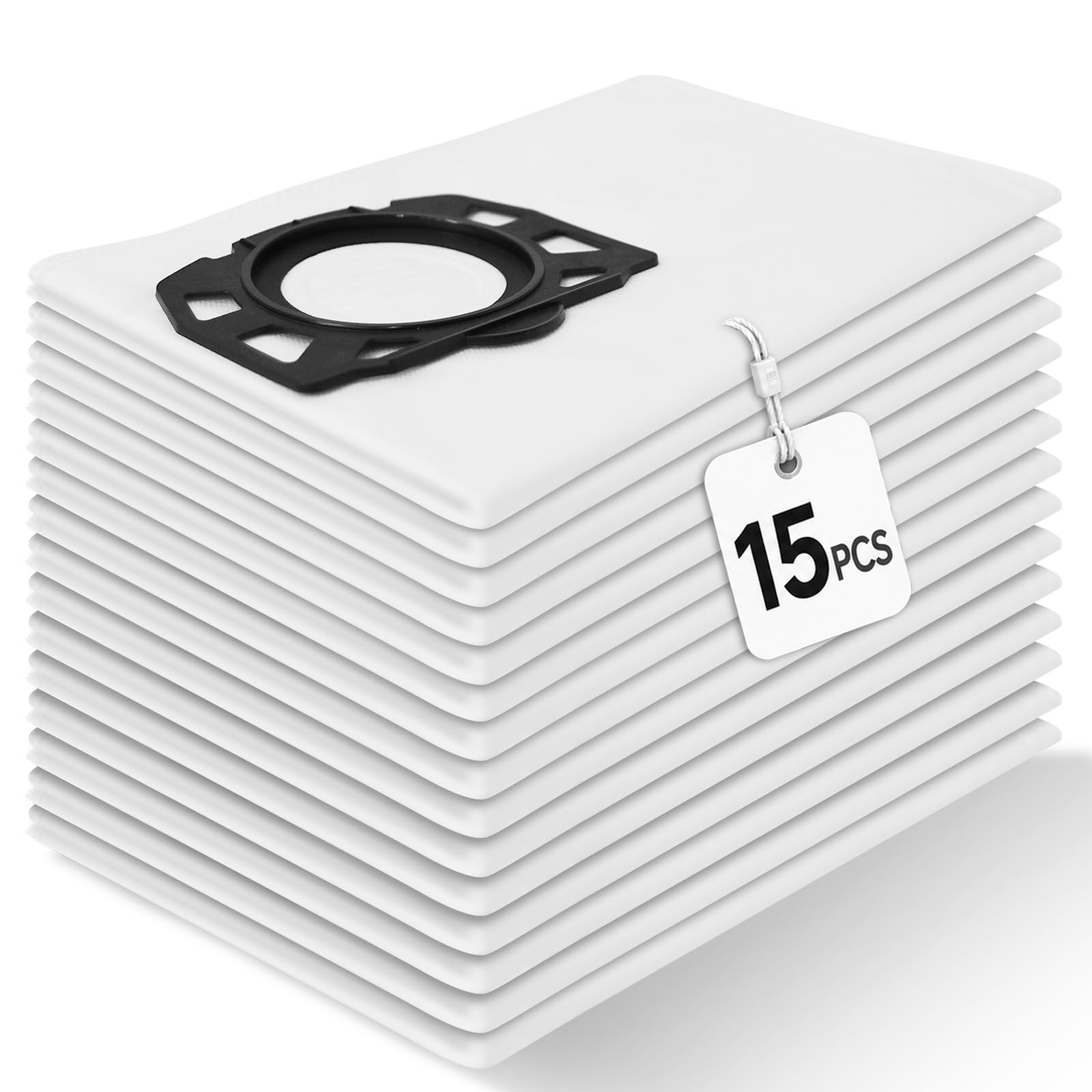 15 Stück KFI 357 Staubsaugerbeutel für Kärcher WD2/WD3/MV2/MV3 Staubsauger