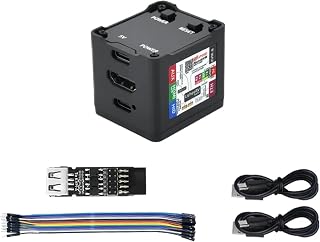 youyeetoo Sipeed NanoKVM Mini Remote Control Operations Maintenance Server, 1TOPS NPU 1GHz C906 RISC-V Linux Single Board Computer, with 100 m Network Connection (Full Package Black)