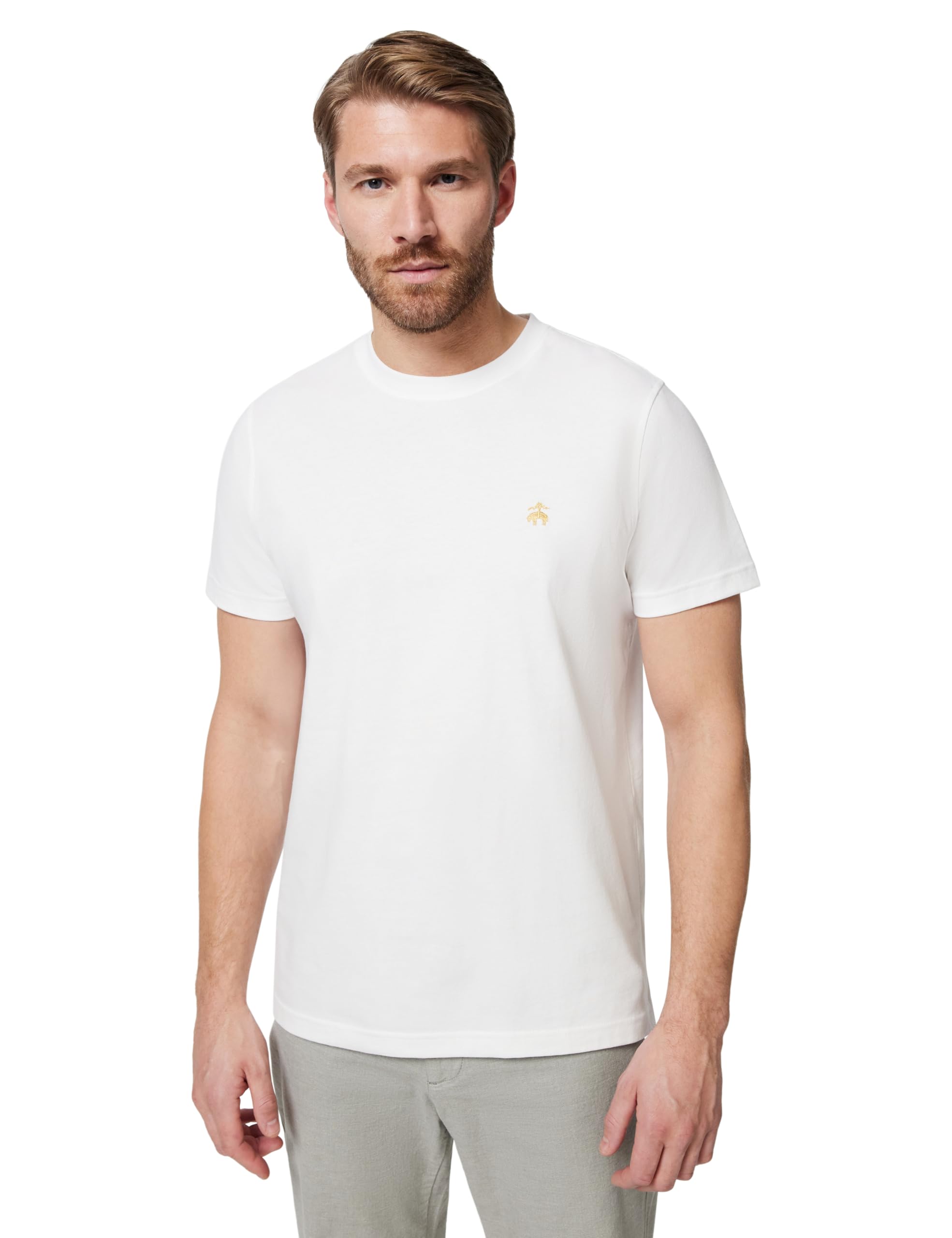 BROOKS BROTHERS Short Sleeve Cotton Crew Neck Logo T-Shirt Men's T-Shirt (Pack o