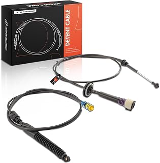 A-Premium Set of 2 Automatic Transmission Gearshift Control Cable | Compatible with Chevrolet Silverado 1500/2500/3500 & GMC Sierra 1500/2500/3500-78.54 & 66.26 inches