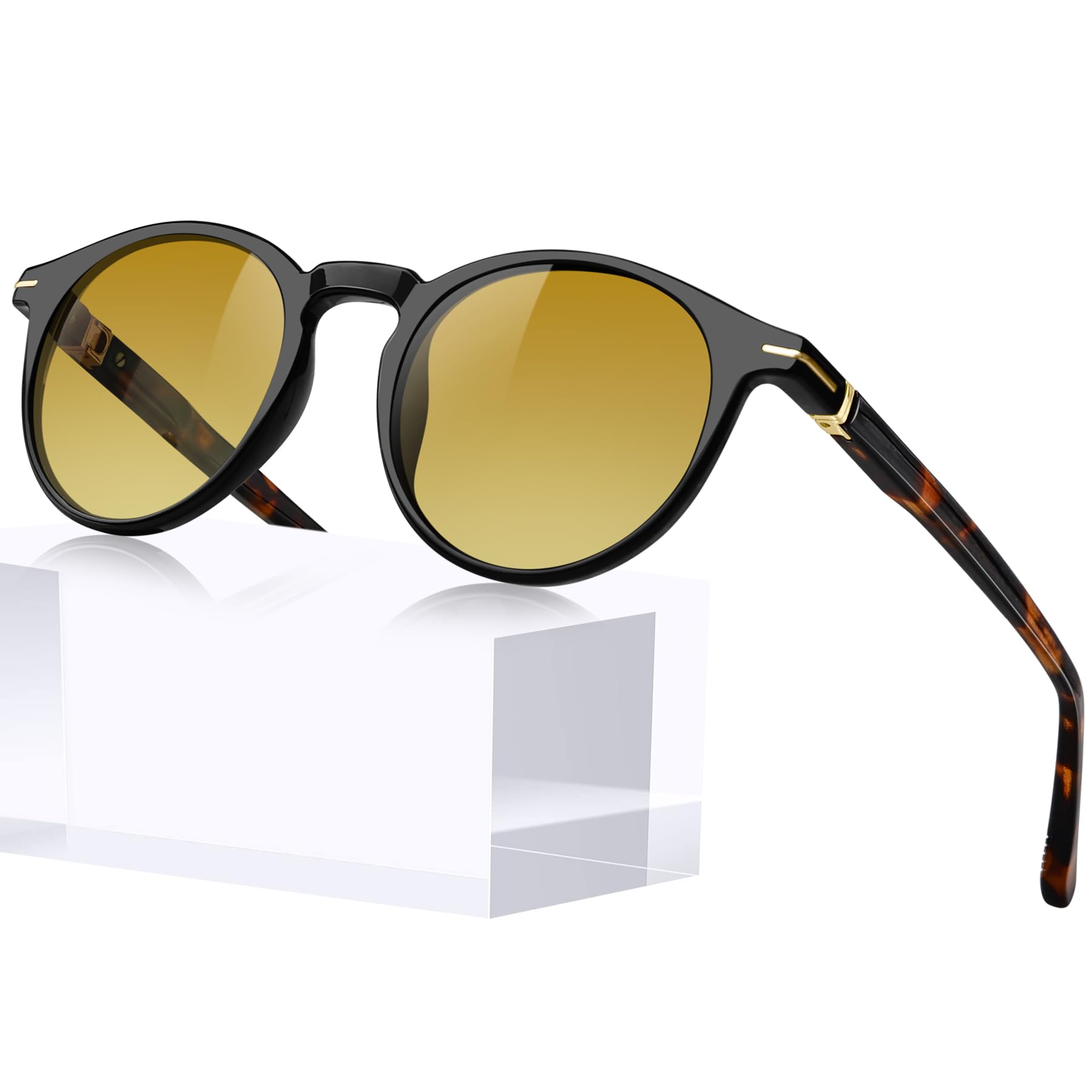 KANASTAL Retro Round Sunglasses Men Women Polarised