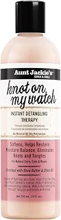 Aunt Jackie's Curls and Coils Knot On My Watch Instant Hair Detangling Therapy for Natural Curls, Coils and Waves, Enriched with Shea Butter, 12 oz