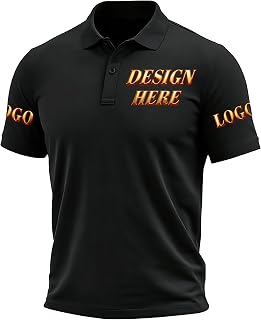 Custom Polo Shirts Design Your Own for Men,Print- Photo Logo