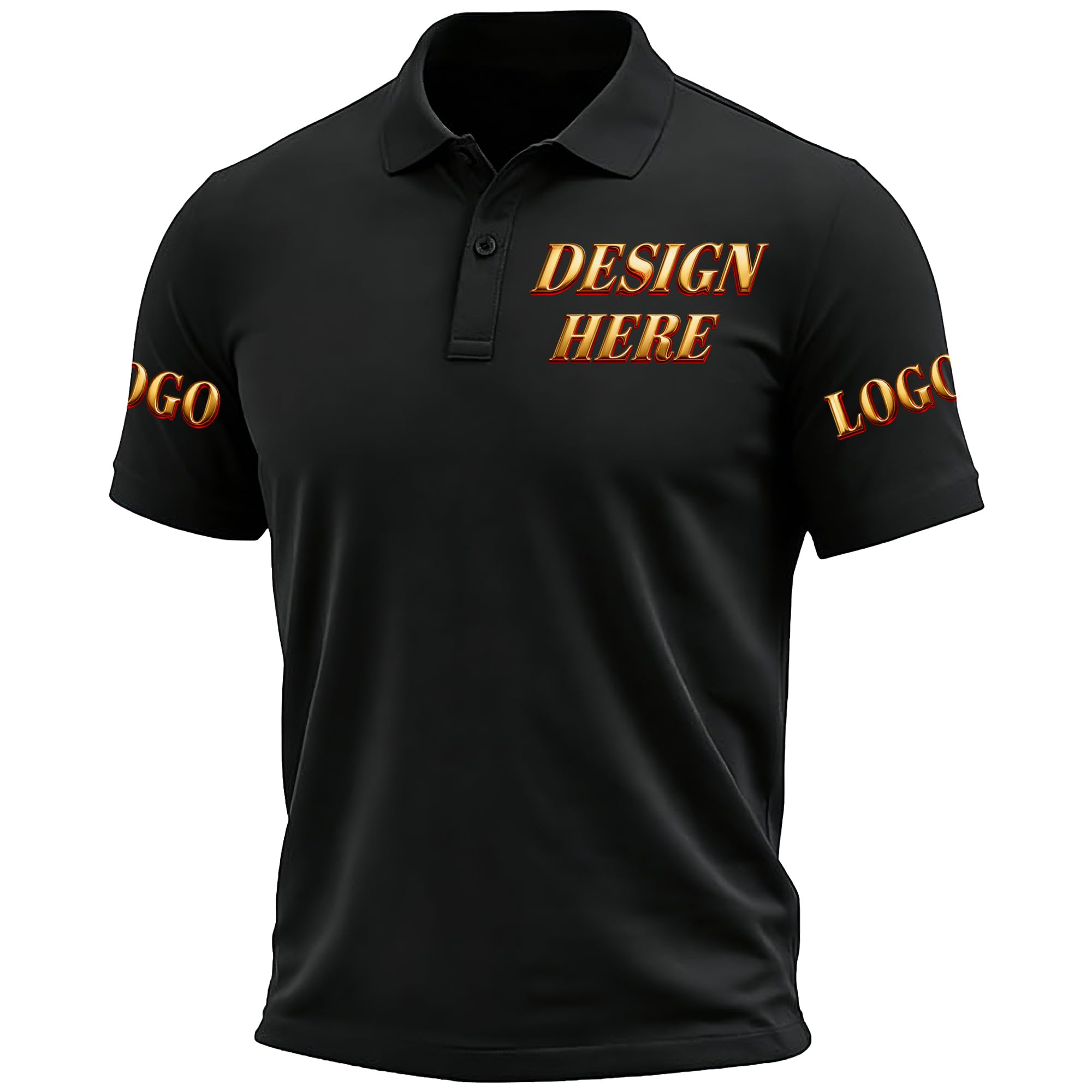 Custom Polo Shirts Design Your Own for Men,Print- Photo Logo