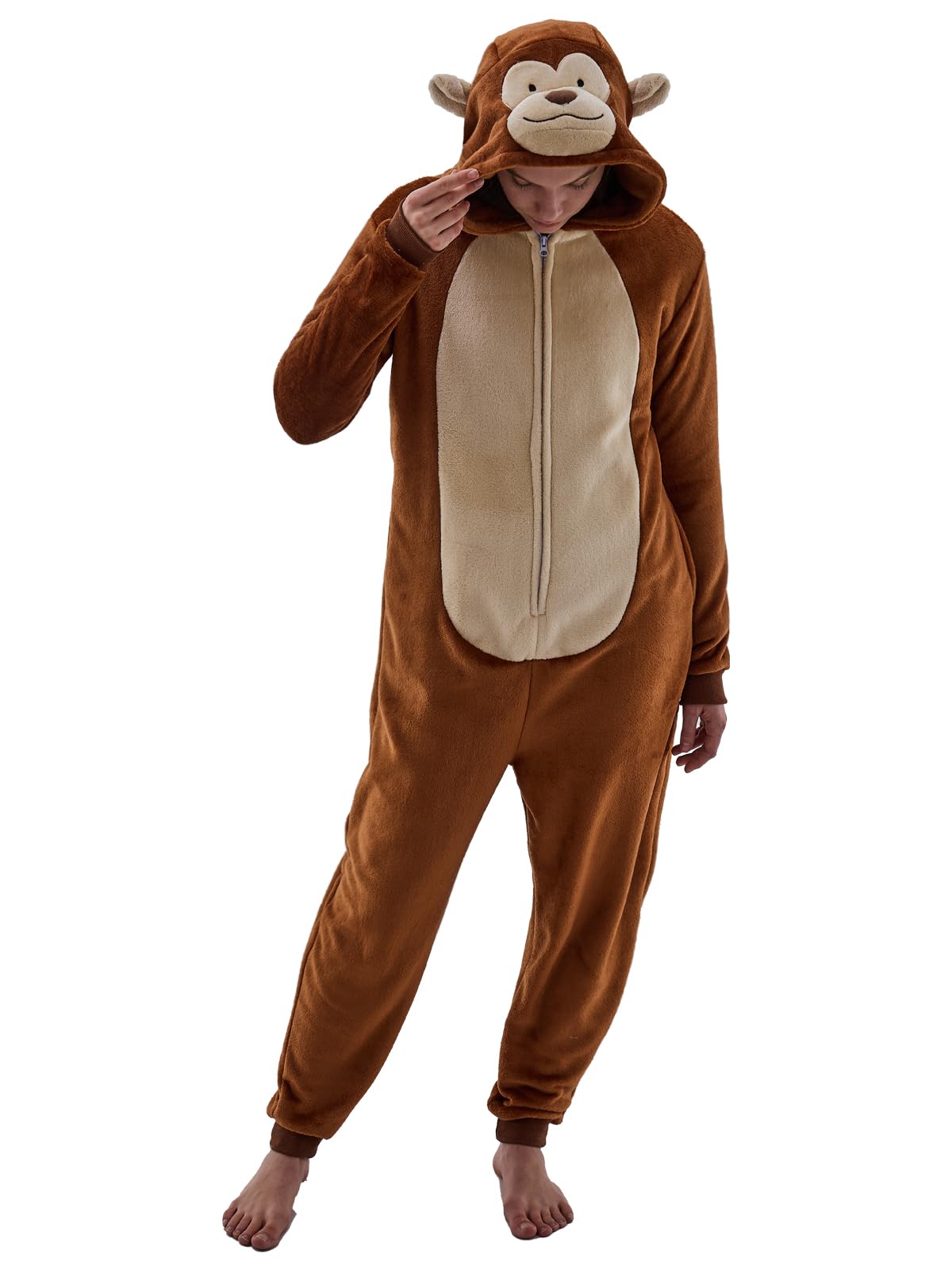 JUOLOET Unisex Adult Onesie Pajamas Animal One Piece Snug Fit Halloween Costume 