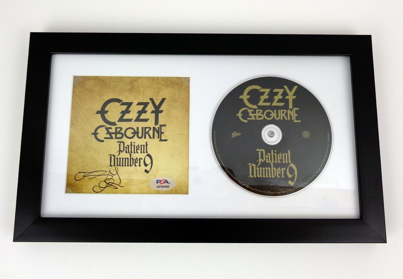Patient Number 9 CD Signed Autographed By Ozzy O Osbourne Framed PSA COA | PSA/D