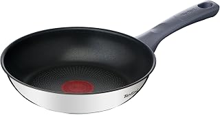 Tefal Daily Cook – Frying Pan 20 cm, Stainless Steel | 20 cm frying pan, Ergonomic handle, Non-stick coating, Induction safe, Thermo-Signal, Even cooking