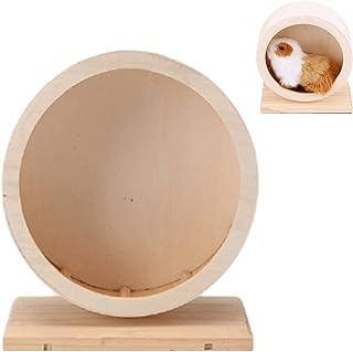 MMIAOO Rotating Ferris Wheel Hamsters, Hamster Running Toy - Wooden Silent Bracket Running Wheel,for Hamster Guinea Pig Hedgehog Chinchilla (32cm)