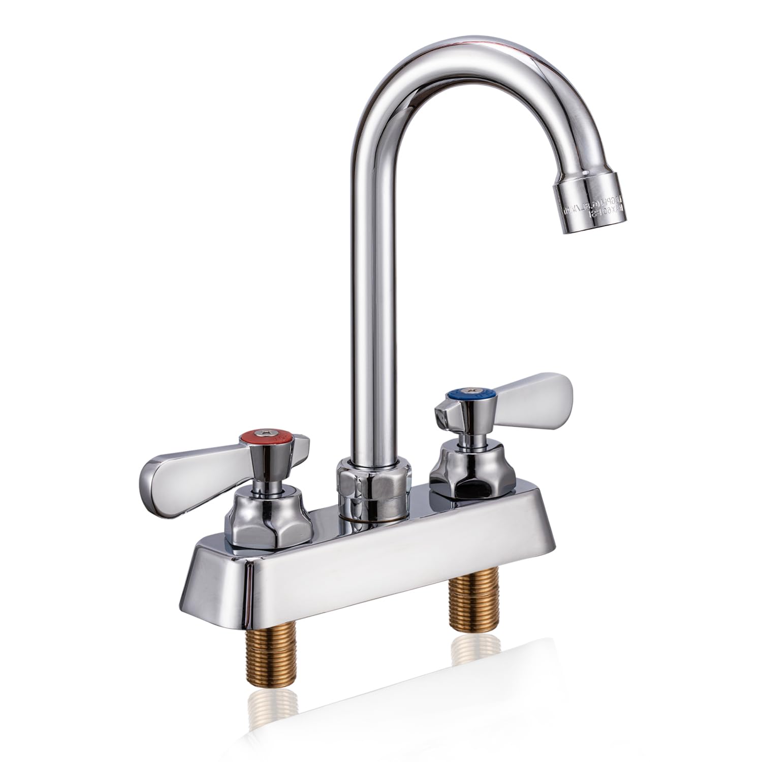 Phivan 4" Center Utility Sink Faucet with Gooseneck Spout Deck Mount 2 Hole | So