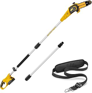 Paxwrenx 8" Cordless Pole Saw for DeWalt 20V Max Battery (Bare Tool) | Up to 15 FT Overhead Reach, Auto Lubrication System, Low Kick-Back Chain, Battery & Charger not included