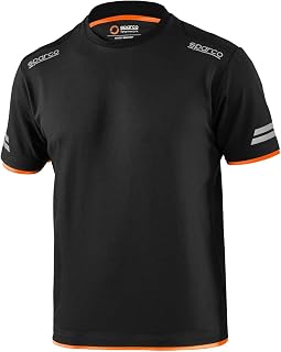 Sparco Technical T-Shirt for Women Orange Short Sleeve Polo XL