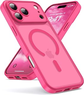 Oududianzi-Case for iPhone 18 Pro Max / 17 Pro Max Magsafe, Rose Red