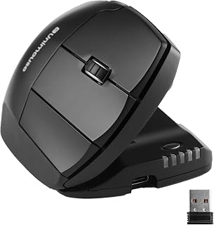 Contour Unimouse Mouse ergonomico | Inclinazione regolabile da 35° a 70°, 6 pulsanti programmabili, poggiapollice per il dolore al polso | Plug & Play per Mac e PC - Senza fili - Destro