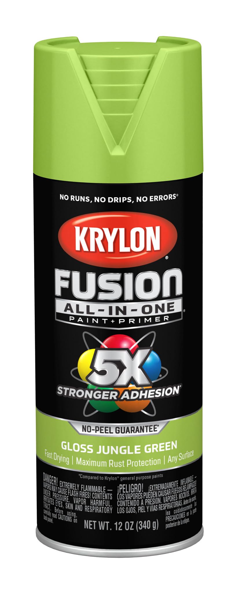 Krylon Fusion All-In-One 12 Oz. Gloss Spray Paint, Jungle Green - 1 Each