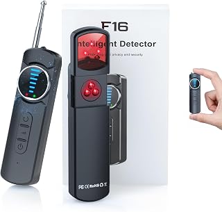 7-in-1 Hidden Camera Detectors, AI Chip Anti-Spy Camera Finder, 6 Modes | GPS Tracker & Bug Detector, Portable RF Signal Scanner for Hotel, Dressing Room, Bathrooms, Cars & Travel Security (Black)