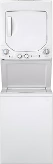 GE Unitized Spacemaker® 2.3 Cu. Ft. Washer and 4.4 Cu. Ft. Electric Dryer Laundry Center, 24-Inch, White – GUD24ESSMWW