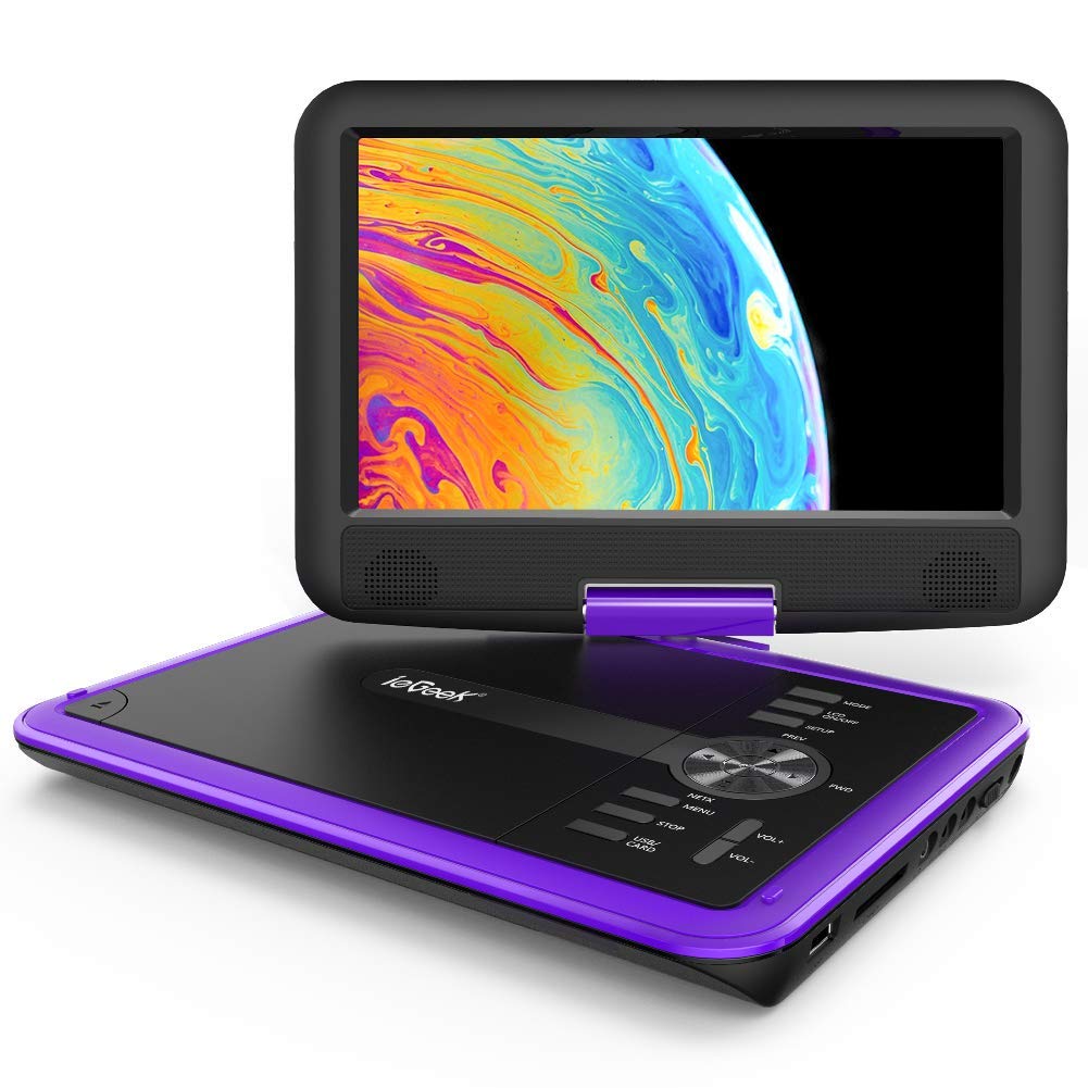 ieGeek 11.5" Portable DVD Player, 9.5" HD Screen, Car Travel, Purple | Kids Ente