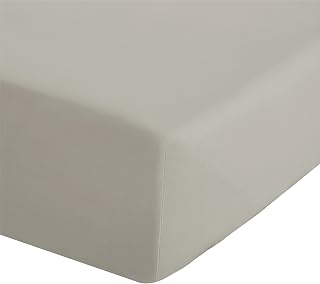 Catherine Lansfield Easy Iron Percale Combed King Fitted Sheet Natural