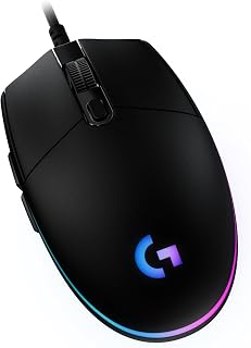 Logitech G G203 LIGHTSYNC Gaming Mouse with RGB Lighting - Black | Customizable, 6 Programmable Buttons, Gaming Sensor, 8,000 DPI Tracking, Low Weight