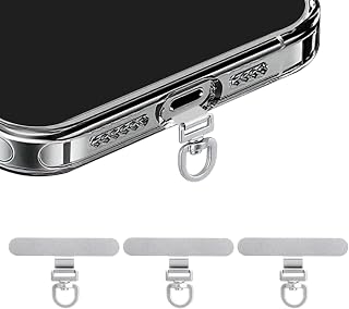 Yojaro 360° Rotating Stainless Steel Phone Tether Tab (3-Pack) - Universal for iPhone & Other Phones (Fits Wristbands/Necklaces/Crossbody Straps)