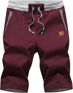 JustSun Men's Chino Shorts, Cotton, Summer, with Drawstring