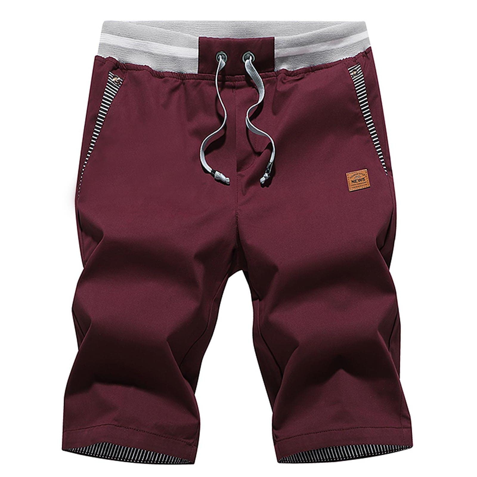 JustSun Men's Chino Shorts, Cotton, Summer, with Drawstring