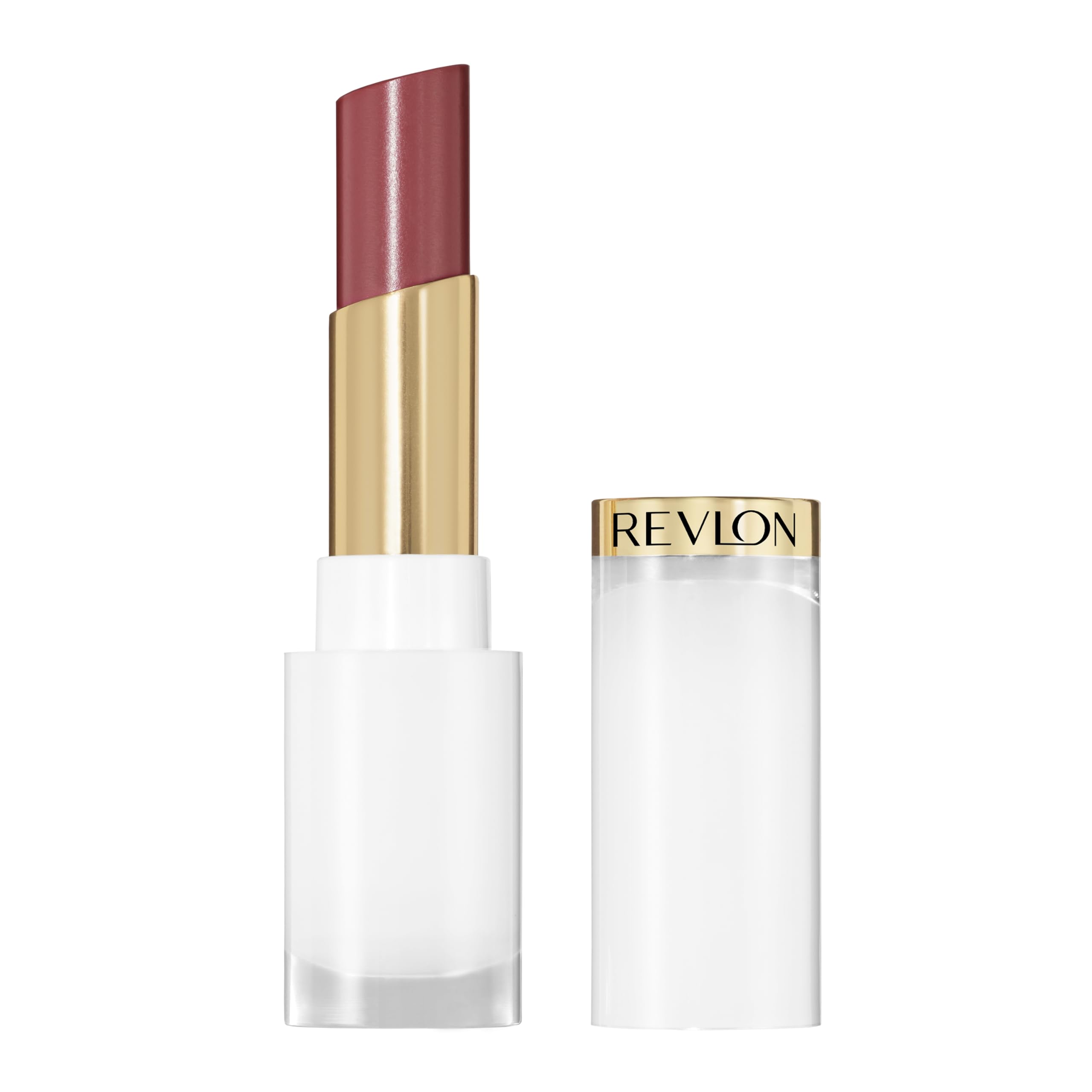 REVLON Super Lustrous Glass Shine Balm, 008 Rum Raisin, 0.11 oz | Sheer glossy t
