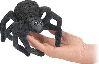 Folkmanis Mini Spider Finger Puppet, Black, 1 EA